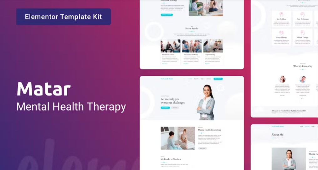 Matar — Kit de Template Elementor site elementor para terapeutas
